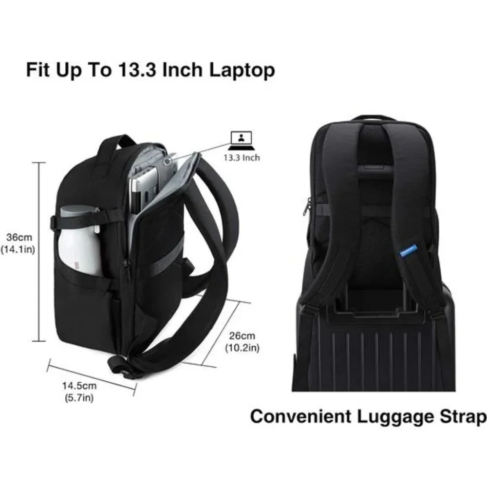 Unisex Camera Bag Backpack Waterproof with Rain Cover Tripod Holder